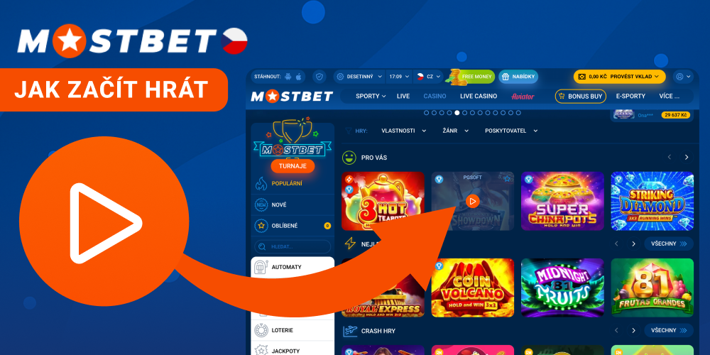 Jak začít hrát na Mostbet CZ