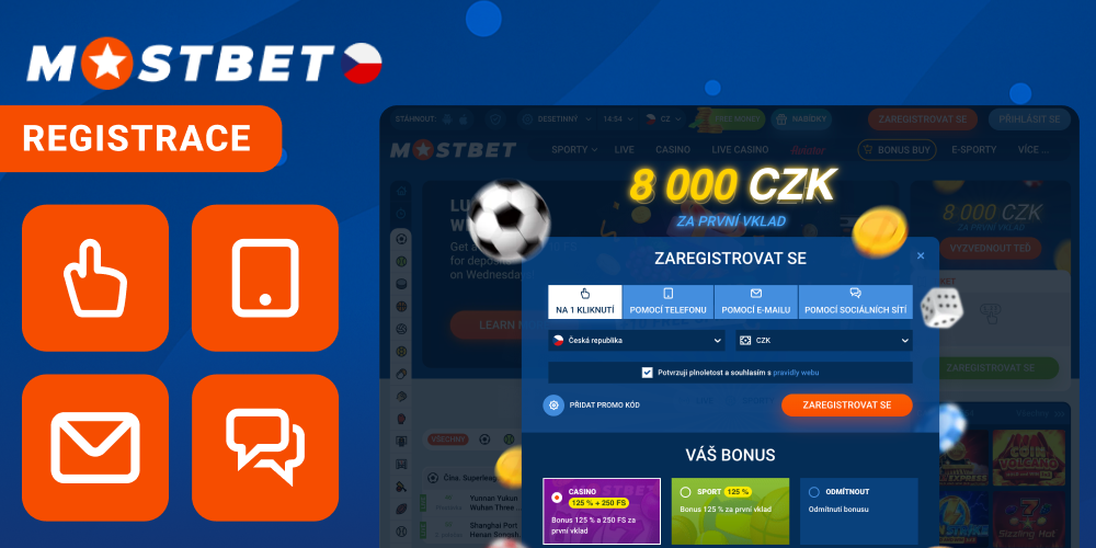 Registrace účtu na Mostbet Česko